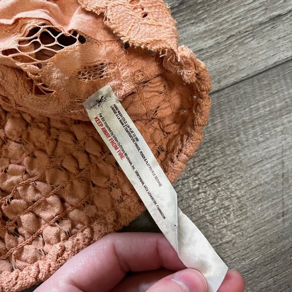 Free People Adella It Orange Lace Strappy Bralette NWT Women’s Size M - Picture 7 of 8